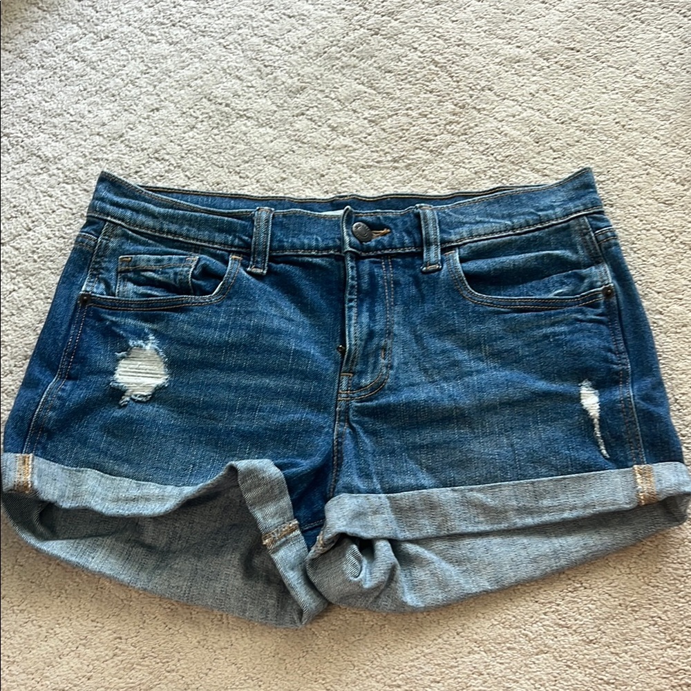 Old Navy Blue Jean Shorts Distressed Cut-Off Style